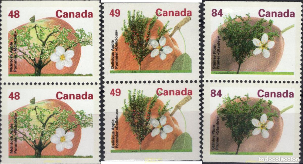 Stamps: 687948 MNH CANADA 1991 ARBOLES FRUTALES DE CANADA