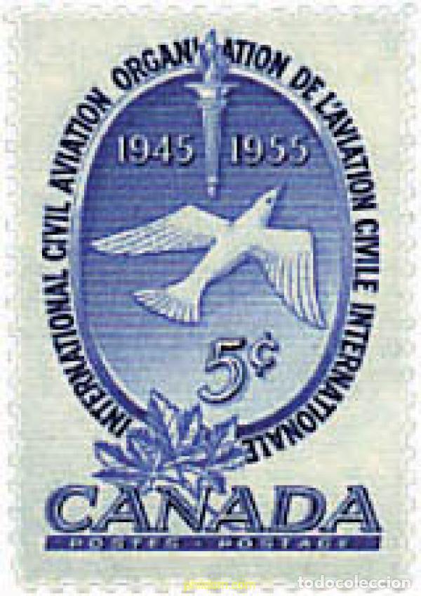 Briefmarken: 250396 HINGED CANADA 1955 10 ANIVERSARIO DE LA ORGANIZACION DE LA AVIACION CIVIL INTERNACIONAL