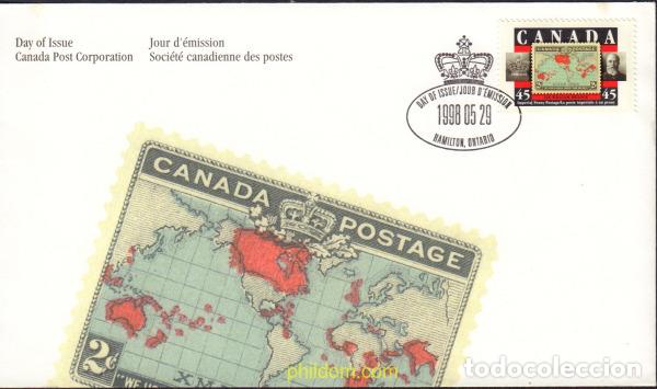 Sellos: 540913 MNH CANADA 1998 CENTENARIO DEL CORREO DE PORTE UNICO EN EL IMPERIO BRITANICO