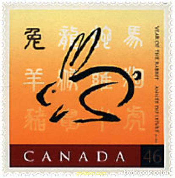 Sellos: 47572 MNH CANADA 1999 A&Ntilde;O LUNAR CHINO - A&Ntilde;O DEL CONEJO