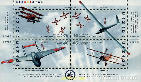 Sellos: 50999 MNH CANADA 1999 50 ANIVERSARIO DEL CONCURSO INTERNACIONAL DE AVIACION