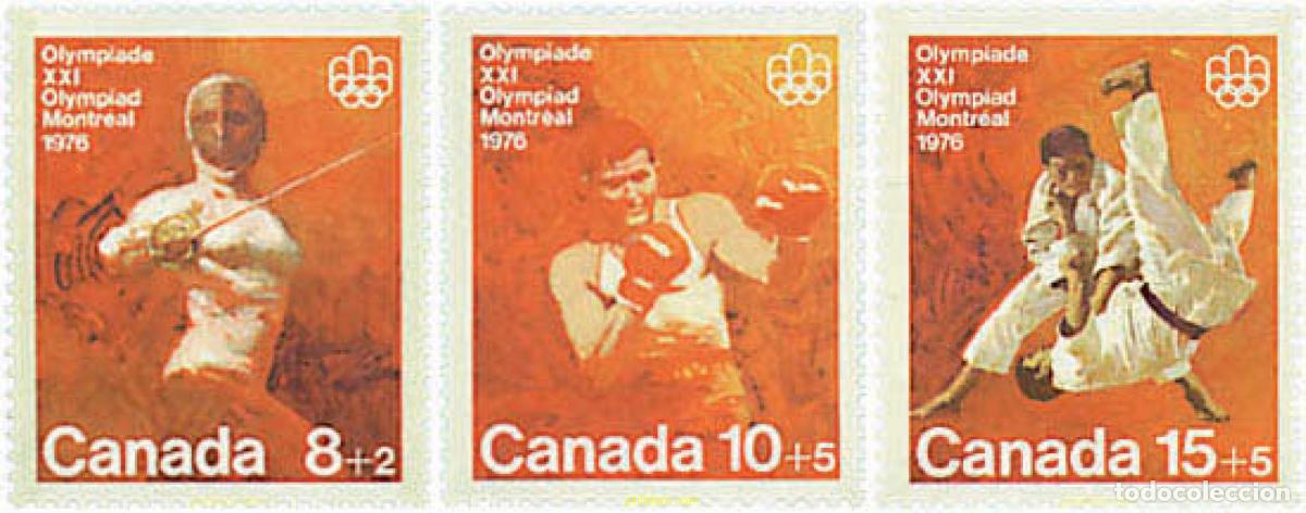 Sellos: 259571 HINGED CANADA 1975 21 JUEGOS OLIMPICOS VERANO MONTREAL 1976