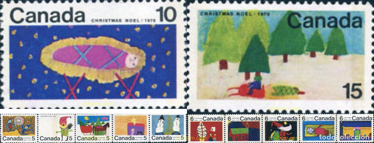 Sellos: 308026 MNH CANADA 1970 NAVIDAD. DIBUJOS DE NI&Ntilde;OS