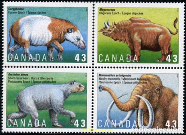 Sellos: 100598 MNH CANADA 1994 FAUNA PREHISTORICA