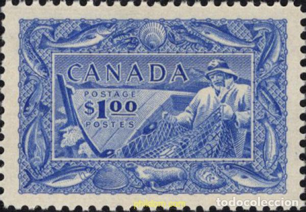 Sellos: 686884 HINGED CANADA 1951 FAUNA MARINA