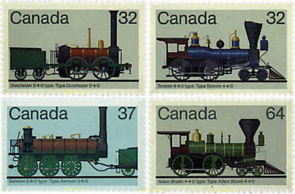 Timbres: 60616 MNH CANADA 1983 PRIMERAS LOCOMOTORAS DE VAPOR DEL CANADA