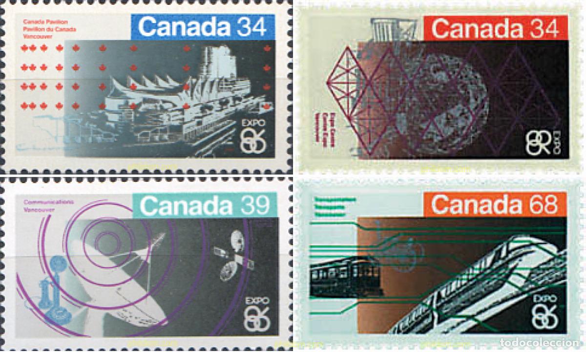 Timbres: 58022 MNH CANADA 1986 EXPO 86. EXPOSICION UNIVERSAL DE VANCOUVER