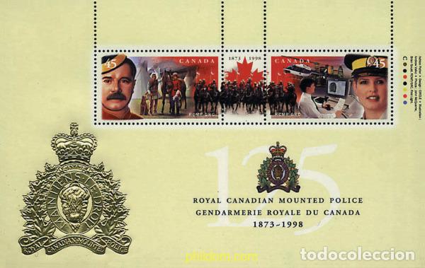 Sellos: 49026 MNH CANADA 1998 125 ANIVERSARIO DE LA GENDARMERIA REAL DE CANADA