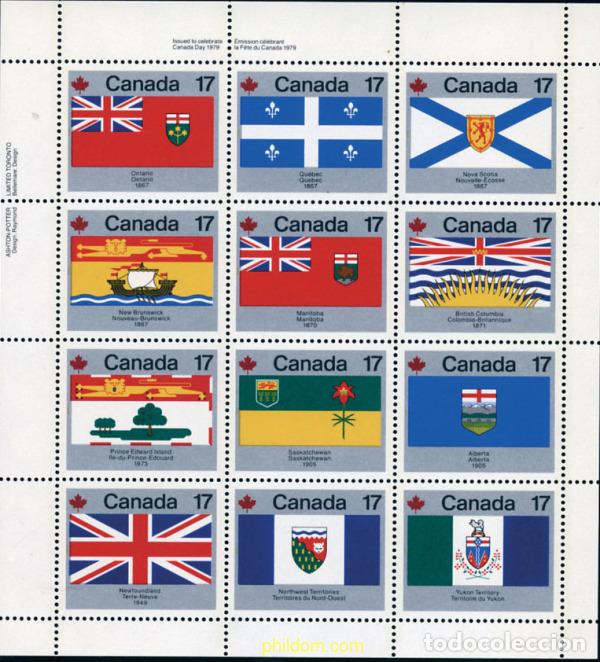 Sellos: 135338 MNH CANADA 1979 INSIGNIAS DE LAS PROVINCIAS CANADIENESES Y EMBLEMAS DE TERRITORIOS