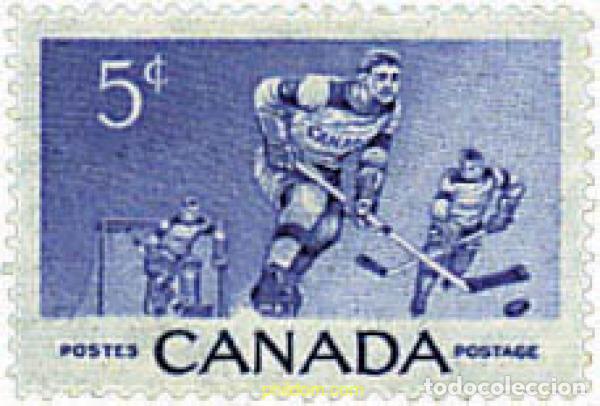 Sellos: 250394 HINGED CANADA 1956 HOCKEY SOBRE HIELO
