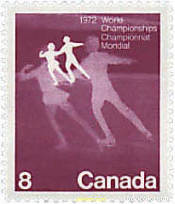 Sellos: 26758 MNH CANADA 1972 8 CAMPEONATOS DEL MUNDO DE PATINAJE ARTISTICO