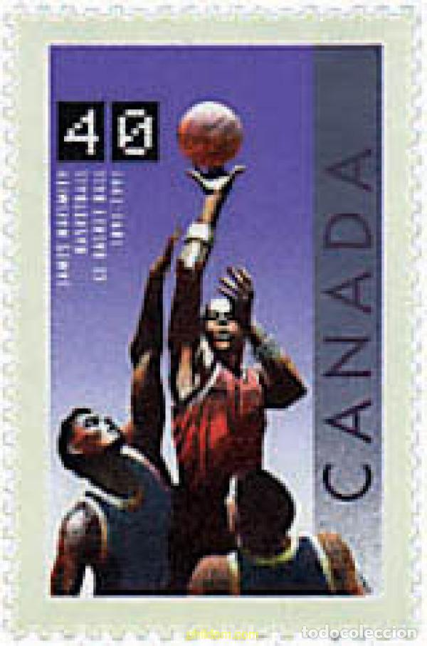 Sellos: 51933 MNH CANADA 1991 CENTENARIO DEL BALONCESTO - Foto 1
