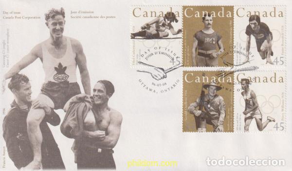 Sellos: 386317 MNH CANADA 1996 CENTENARIO DE LOS JUEGOS OLIMPICOS