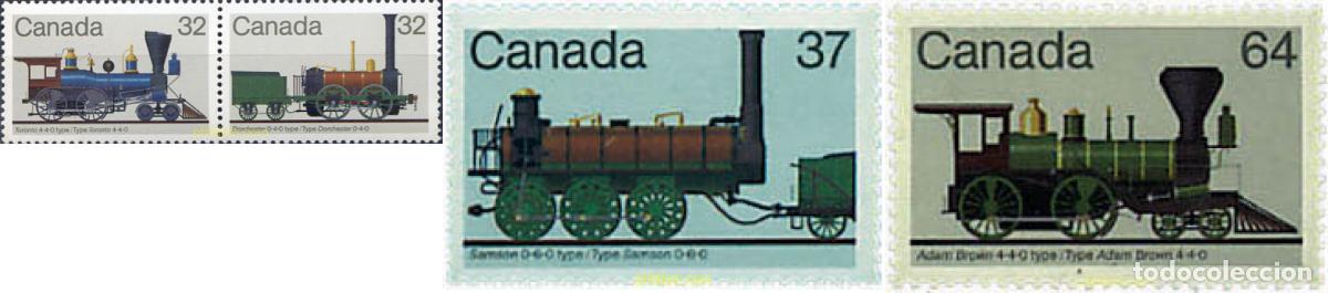Sellos: 1097 MNH CANADA 1983 PRIMERAS LOCOMOTORAS DE VAPOR DEL CANADA