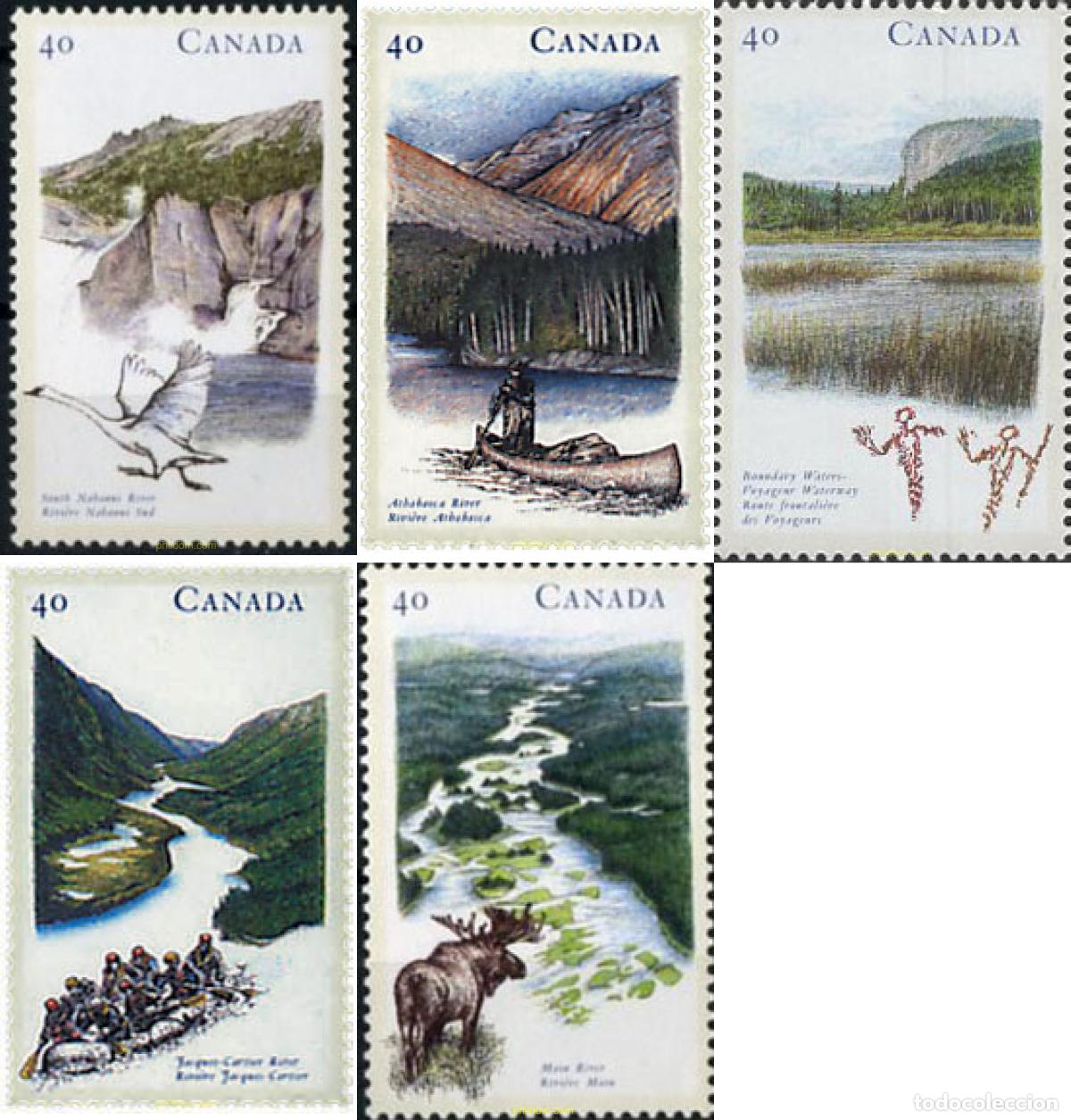 Sellos: 32764 MNH CANADA 1991 RIOS Y RIBERAS DEL PATRIMONIO CANADIENSE