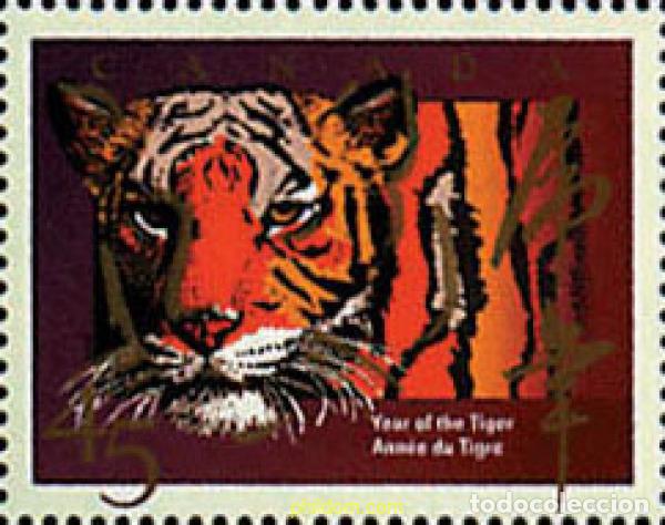Sellos: 34025 MNH CANADA 1998 A&Ntilde;O LUNAR CHINO - A&Ntilde;O DEL TIGRE