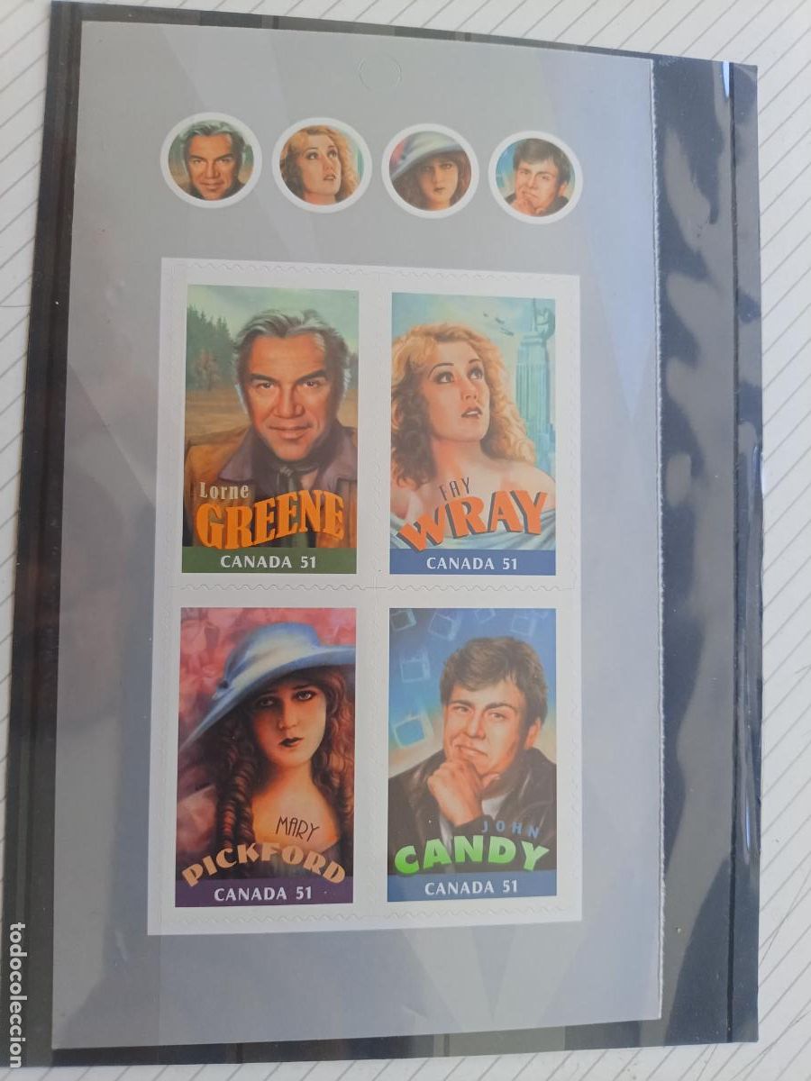 Sellos: MNH CANADA ESTRELLAS DE HOLLYWOOD CANADIENSES