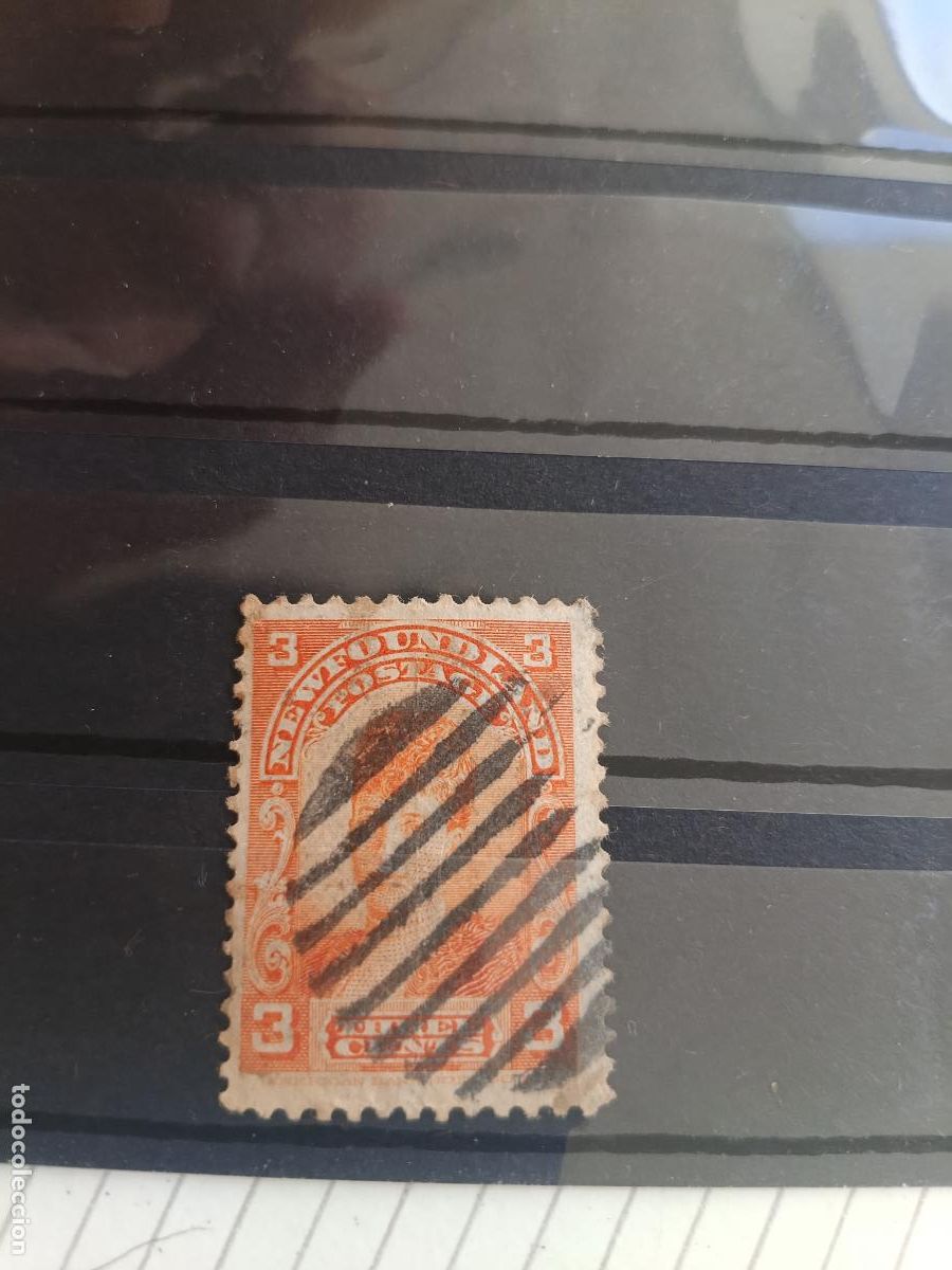 Sellos: Terranova, Newfoundland. 3 cents. Antiguo sello, Canad&aacute;