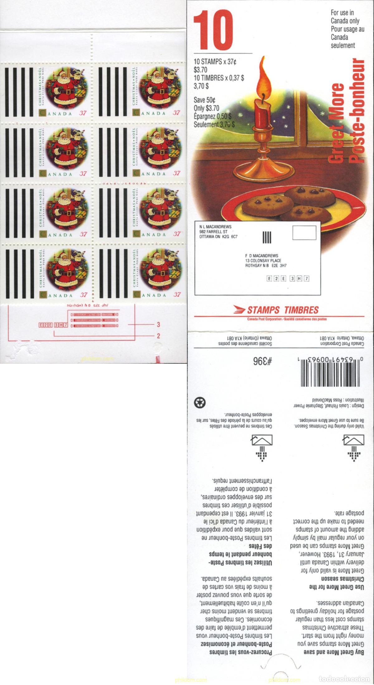 Sellos: 208147 MNH CANADA 1992 NAVIDAD - Foto 1