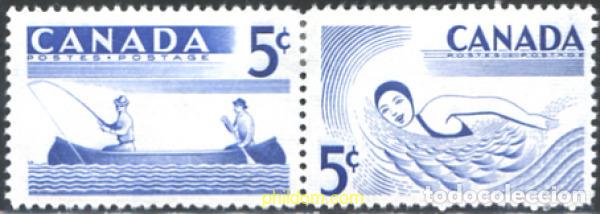 Sellos: 250417 HINGED CANADA 1957 DEPORTES AL AIRE LIBRE