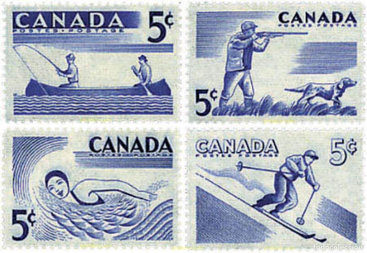 Sellos: 299421 HINGED CANADA 1957 DEPORTES AL AIRE LIBRE