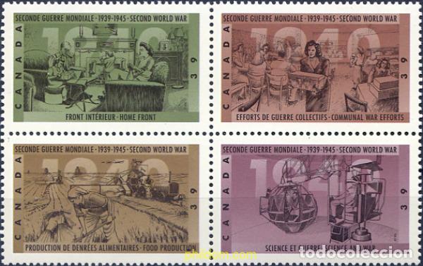 Sellos: 261990 MNH CANADA 1990 50 ANIVERSARIO DE LA SEGUNDA GUERRA MUNDIAL