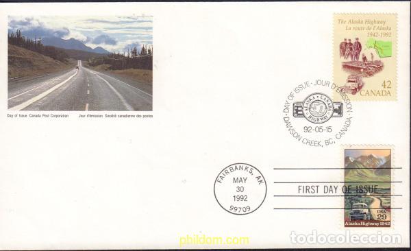 Sellos: 578363 MNH CANADA 1992 50 ANIVERSARIO DE LA AUTOPISTA DE ALASKA
