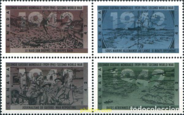Sellos: 6555 MNH CANADA 1992 50 ANIVERSARIO DE LA SEGUNDA GUERRA MUNDIAL
