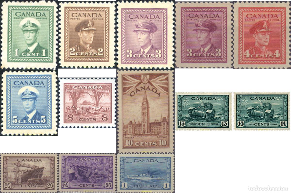 Stamps: 579456 HINGED CANADA 1942 PRO AYUDAS DE GUERRA