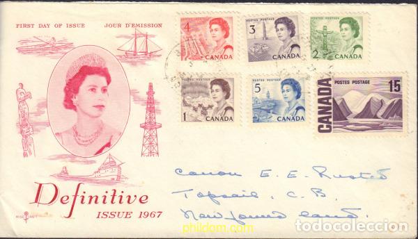 Francobolli: 583684 MNH CANADA 1967 REINA ISABEL II Y VISTAS