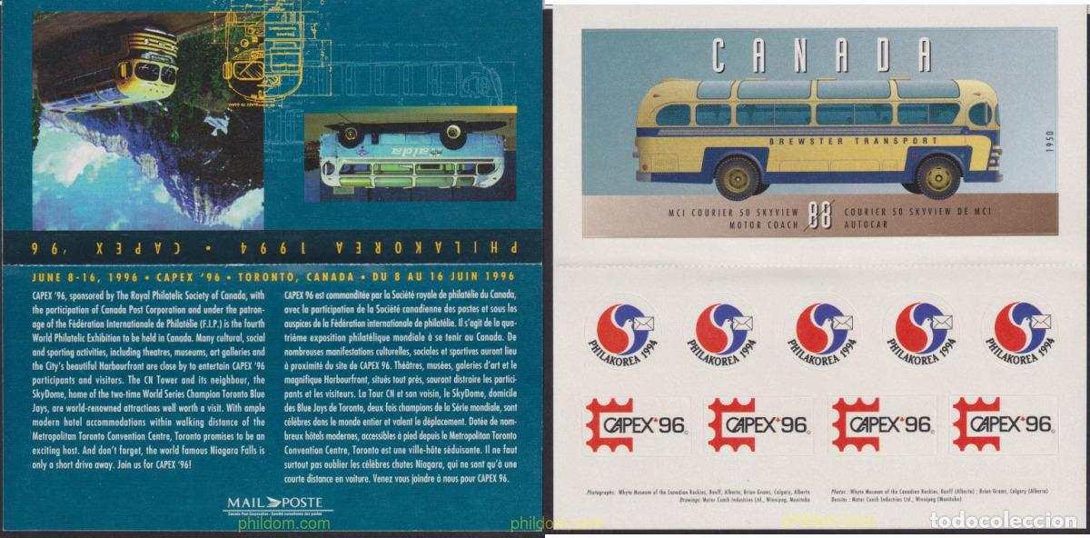 Francobolli: 610363 MNH CANADA 1996 CAPEX 96. EXPOSICION FILATELICA INTERNACIONAL