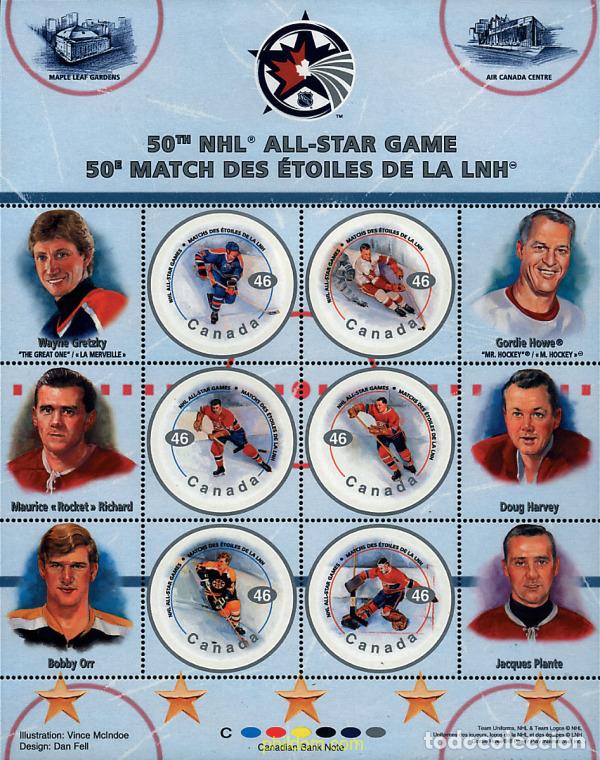 Francobolli: 51054 MNH CANADA 2000 50 PARTIDO DE LAS ESTRELLAS DE LA LIGA NACIONAL DE HOCKEY