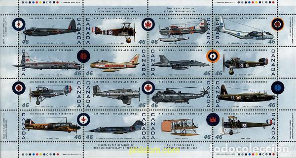 Sellos: 300369 MNH CANADA 1999 75 ANIVERSARIO DE LA AVIACION REAL DEL CANADA