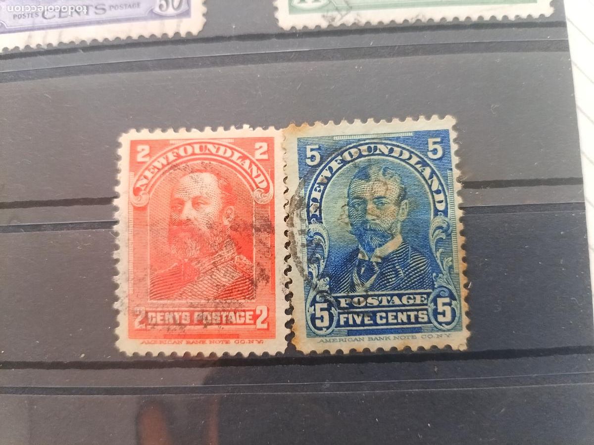 Francobolli: Newfoundland, Terranova, Canad&aacute; 1899. Lote de 2 sellos antiguos