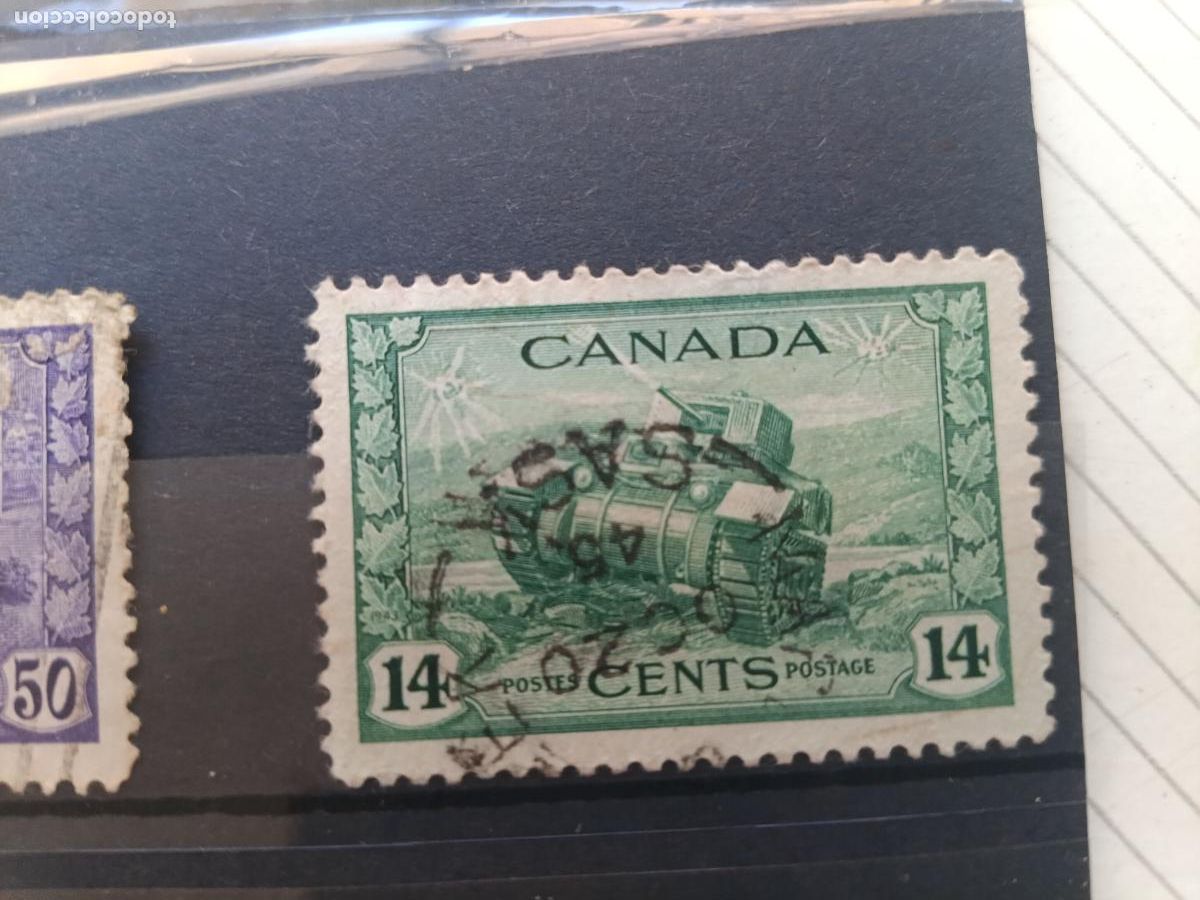 Sellos: Canad&aacute; II Guerra Mundial, tanque 1942 War Issue