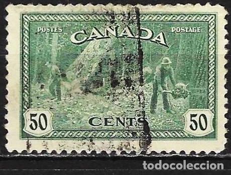 Sellos: Canad&aacute; 1946 - Mi 239 - YT 223 - La explotaci&oacute;n forestal