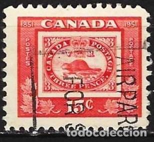 Sellos: Canad&aacute; 1951 - Mi 269 - YT 249 - Centenario del Sello : Castor