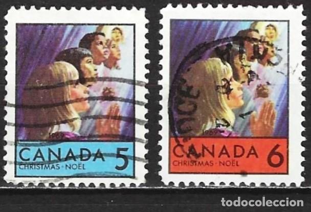 Sellos: Canad&aacute; 1969 - Mi 444 Ax & 445 Ax - YT 417 y 418 - Navidad