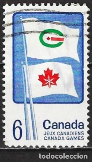 Sellos: Canad&aacute; 1969 - Mi 442 - YT 421 - Juegos deportivos - Banderas