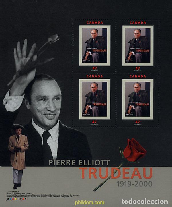 Sellos: 79149 MNH CANADA 2001 ANIVERSARIO DE LA MUERTE DE PIERRE ELLIOTT TRUDEAU
