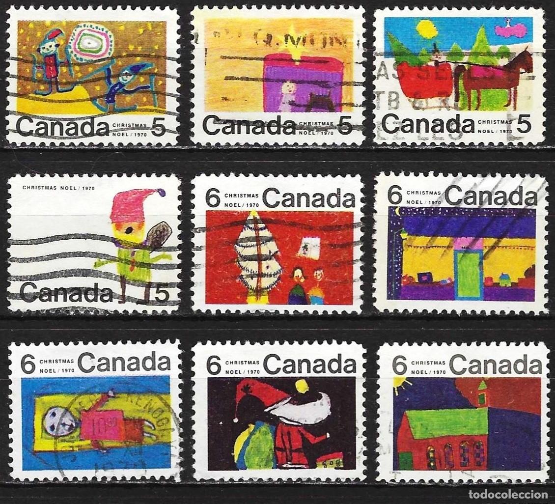 Briefmarken: Canad&aacute; 1970 - Mi 465x... - YT 439... - Navidad : dibujos de ni&ntilde;os ( Serie incompleta )