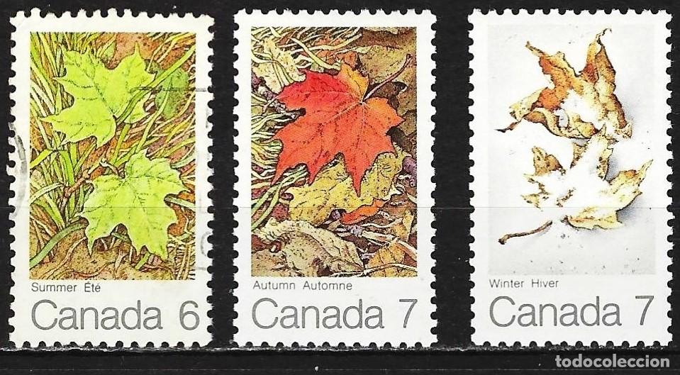 Sellos: Canad&aacute; 1971 - Mi 483 a 485 - YT 457 a 459 - Hojas de arce