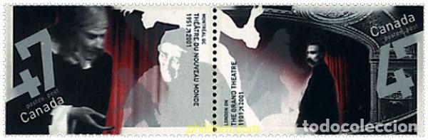 Sellos: 4719 MNH CANADA 2001 CENTENARIO DEL GRAN TEATRO DE LONDRES Y 50 ANIVERSARIO DEL TEATRO DEL NUEVO MU