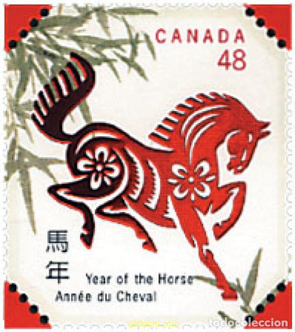 Sellos: 82981 MNH CANADA 2002 A&Ntilde;O LUNAR CHINO - A&Ntilde;O DEL CABALLO
