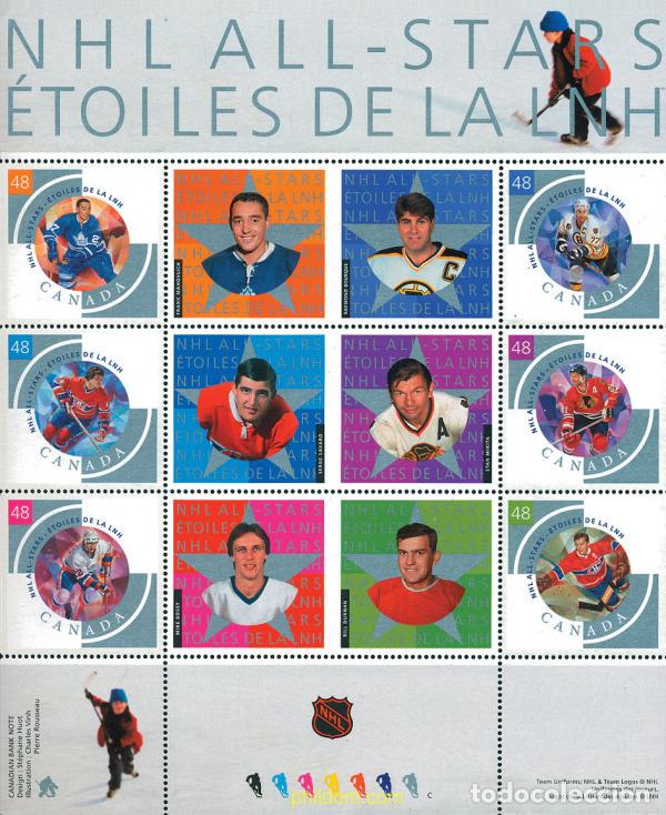 Sellos: 116741 MNH CANADA 2003 ESTRELLAS DE LA LIGA NACIONAL DE HOCKEY