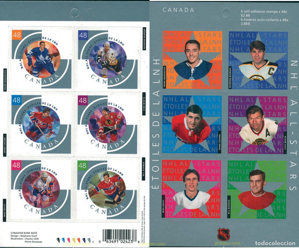 Sellos: 116740 MNH CANADA 2003 ESTRELLAS DE LA LIGA NACIONAL DE HOCKEY