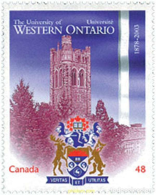 Sellos: 118524 MNH CANADA 2003 UNIVERSIDAD WESTERN ONTARIO