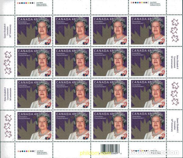 Sellos: 125983 MNH CANADA 2003 50 ANIVERSARIO DE LA CORONACION DE ISABEL II