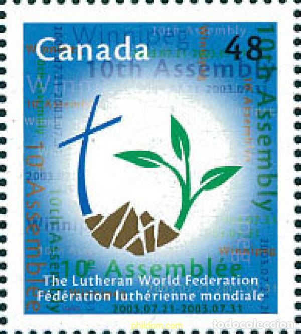 Sellos: 127863 MNH CANADA 2003 10 ASAMBLEA DE LA FEDERACION LUTERANA MUNDIAL