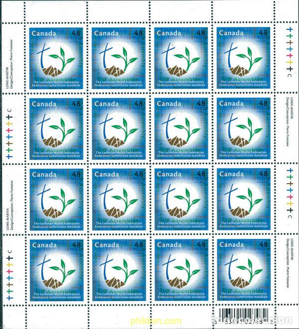 Sellos: 127864 MNH CANADA 2003 10 ASAMBLEA DE LA FEDERACION LUTERANA MUNDIAL